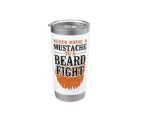 Beard Lover Bearded Man Ginger Beard Never Bring A Mustache Stainless Steel Insulated Tumbler