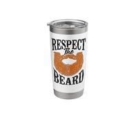Beard Lover Bearded Man Ginger Beard Respect The Beard Stainless Steel Insulated Tumbler