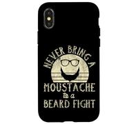 Beard Lover Bearded Man Never Bring A Mustache To A Beard Case for iPhone X/XS