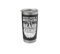 Beard Lover Bearded Man Never Bring A Mustache to A Beard Stainless Steel Insulated Tumbler