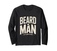 Beard Man Let's Lower The Bar Funny Humor Long Sleeve T-Shirt