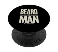 Beard Man Let's Lower The Bar Funny Humor PopSockets Adhesive PopGrip