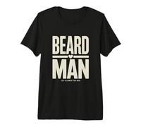 Beard Man Let's Lower The Bar Funny Humor Premium T-Shirt