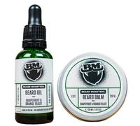 Beard Monsters Beard Oil And Beard Balm For Men Combo | Leave In Beard Conditioner | Beard Softener (Grapefruit and Orange Blast)