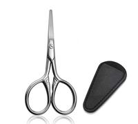 Beard & Nose Hair Scissors - Small Eyebrow & Moustache Trimmer - Sharp Cutting & Trimming - Travel Size - For Men & Women