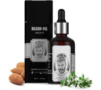 Beard Oil for Growing Beard Faster with Almond & Thyme, 100% Natural, Best Beard Growth Oil for Men, Nourishes & Strengthens Uneven Patchy Beard - 30ML