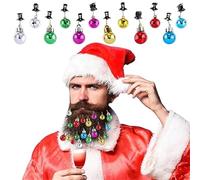 Beard Ornaments The 12pc Colorful Christmas Facial Hair Baubles For Men In The Holiday, Easy Attach Mini Mustache for Craft New Years Wedding Party Home Decor