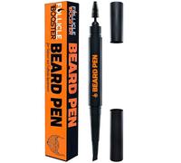 Beard Pen Filler for Men - Barber Styling Grooming Pencil with Brush - Waterproof Proof, Sweat Proof, Long Lasting Solution with Natural Finish - Cover Beard and Scalp Patches - Black 1 Pack