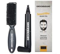Beard Pen GROOMARANG® Beard Pencil Filler for Men - Natural Enhancer to Fill, Shape and Define - Black or Brown (Dark Brown)