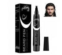 Beard Pencil Filler,Black Beard Pen,Waterproof & Long Lasting Beard Dye,Shape & Define Beard and Eyebrows,Long Lasting Beard Pencil,Mustache Shaping and Enhancing,Mens Beard & Hair Dye,Black