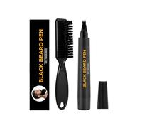 Beard Pencil Filler for Men Black, Waterproof Beard Colour and Beard Filling Pen, Long Lasting & Sweat Proof Kit for All Skin Types (Black)