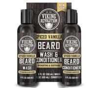 - Beard Shampoo And Conditioner - Natural Beard Wash & Beard Conditioner With Argan & Jojoba Oils - Softens & Strengthens - Gifts For Men - Spiced