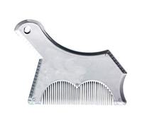 Beard Shaper Tool Transparent Styling Template for Precise Trimming Grooming Guide Men Facial Hair Mustache Goatee Sideburns Symmetric Lines Reusable Durable Comb Stencil Easy (Transparent)