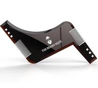 Beard Shaping Tool Template Plus Comb for Line Up & Edging, Men's Facial Hair Hairline Perfect Symmetric Lines and Trim