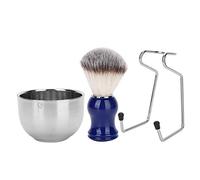 Beard Shaving Brush Bowl Stand Set, 3PCS Stainless Steel Beard Shaving Kit, Professional Grooming Tools with Non - Slip Base, Large Bubble Space for Rich Lather, Perfect for Barber