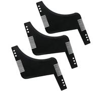 Beard Stencil Comb, 3-Piece Beard Shaper Grooming Template - Black Mustache Shaping Comb Trimming Guide