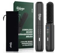 Beard Straightener Brush Cordless Rechargeable - Black One Size