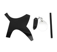 Beard Styling Template Beard Pen Comb Mirror Professional Trimming Styling for Men Black