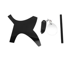 Beard Styling Template Beard Pen Comb Mirror Professional Trimming Styling for Men Black