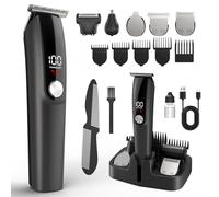 Beard Trimmer for Men Hair Clippers,Ynasen 6 in 1 Professional Beard Trimmer Cordless Hair Clippers and Trimmers Set Waterproof,Electric Shaver Razor Grooming Kit for Nose Body Face Mustache