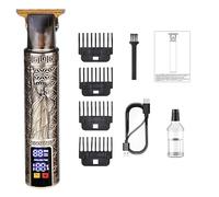 Beard Trimmer Hair Clippers Men, Beard Clipper, Hair Salon Scissors, High-End Professional Beauty Set Oil Head Pusher, Electric Hair Clipper, With LCD Display Screen, Rechargeable Water Wash (Style-F)