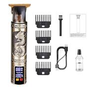 Beard Trimmer Hair Clippers Men, Beard Clipper, Hair Salon Scissors, High-End Professional Beauty Set Oil Head Pusher, Electric Hair Clipper, With LCD Display Screen, Rechargeable Water Wash (Style-A)