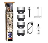 Beard Trimmer Hair Clippers Men, Beard Clipper, Hair Salon Scissors, High-End Professional Beauty Set Oil Head Pusher, Electric Hair Clipper, With LCD Display Screen, Rechargeable Water Wash (Style-H)