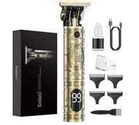 Beard Trimmer Hair Clippers Men,Cordless Rechargeable Hair Trimmer for Men,Premium Professional Barber Grooming Set with Zero Gapped T Blade Shaver & LCD Display Gift