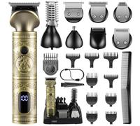 VGR Beard Trimmer Kit for Men Rechargeable Professional,7 in 1 Cordless Hair Clipper,21Pieces Beard Grooming Kit with Hair Clippers Trimmer Foil Shaver for Face,Body,Nose,Mustache