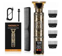 Beard Trimmer Men and Hair Clippers Men, Professional Cordless Hair Trimmer with LCD Display, Precision Detailer, Long-Lasting Battery for Haircuts & Grooming, Gifts for Men