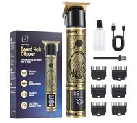 Beard Trimmers for Men,Cordless Hair Clipper&Beard Shaver,Precision Shaving Machine Electric Shaver for Face & Body,Professional Mens Grooming Kit,Titanium Blade with 6 Combs LCD Display Gift for Men