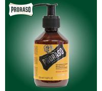 Beard Wash / Shampoo PRORASO Wood & Spice 200ml with Pump