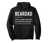 Beardad Definition Funny Bearded Dad Fathers Day Beard Humor Pullover Hoodie