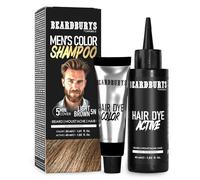 Beardburys Shampoo 5N Light Brown Beard Dye 87% Natural Ammonia Free 75ml | Beard and moustache dye for grey coverage. Ammonia and paraben-free with 87% natural ingredients. Fast 5-minute application.