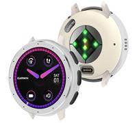 BEARDDO [2 in 1] Metal Case for Garmin Venu 3s 41mm with TPU Back Cover, Rugged Shockproof All-Round Protector Cover with Cleaning Cloth Accessories for Venu 3s 41mm Bezel Case (Silver)