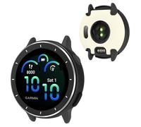BEARDDO Metal Case for Garmin Vivoactive 6 Smartwatch, 2 in 1 Stainless Steel Bezel & TPU Back Cover with Cleaning Cloth Accessories, Rugged Shockproof Protective Case for Active 6 Men Women Black