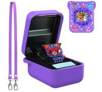 BEARDDO Silicone Cover Case for Bitzee Orginal Interactive Toy Digital Pet and Case, Protective Skin Sleeve with Lanyard for Bitzee Virtual Electronic Pets Accessories Kids Boys Girls (Purple)