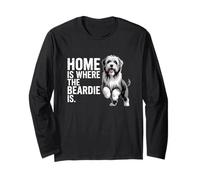 Bearded Collie Beardie Home is Where The Beardie is Long Sleeve T-Shirt