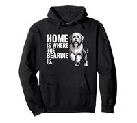Bearded Collie Beardie Home Is Where The Beardie Is Pullover Hoodie