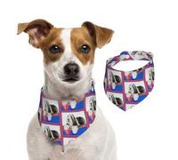 Bearded_Collie,Dog Bandanas Cotton Pet Scarf Adjustable Bibs for Pet,L