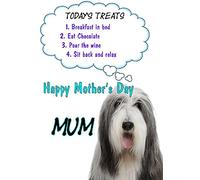 Bearded Collie Dog Happy Mother's Day Rules Card chmd309 Personalised Greetings