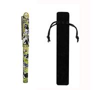 Bearded Collie Gift. Beautiful Rollerball Pen with Black Velvet Pouch.