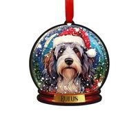 Bearded Collie Personalised Snow Globe Decoration