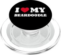 Bearded Collie Poodle Mix I Love My Beardoodle PopSockets PopGrip for MagSafe