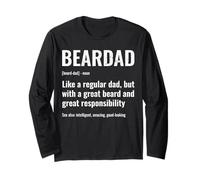 Bearded Dad Funny Beardad Defined Great Beard Growing Father Long Sleeve T-Shirt