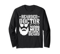 Bearded Doctor Prescribing Meds Flaunting Beard Pediatric Long Sleeve T-Shirt