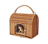 Bearded Drag Carry Basket | Handle Portable Sleeping House,Allseason Washable Rattan Bird Nest,For Reptiles Small Pets Parrot Leopard Gecko Turtle Snake And
