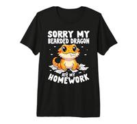 Bearded Dragon Ate My Homework Funny Kids Joke Premium T-Shirt
