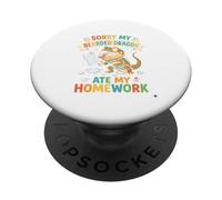 Bearded Dragon Ate My Homework Funny Pet Lizard PopSockets Adhesive PopGrip