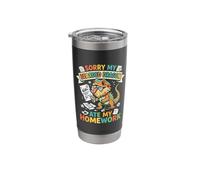 Bearded Dragon Ate My Homework Funny Pet Lizard Stainless Steel Insulated Tumbler